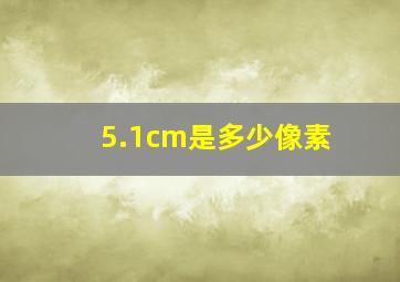 5.1cm是多少像素