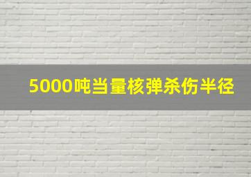 5000吨当量核弹杀伤半径