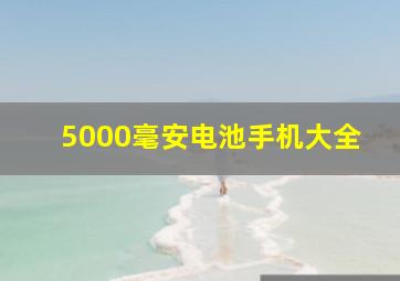 5000毫安电池手机大全