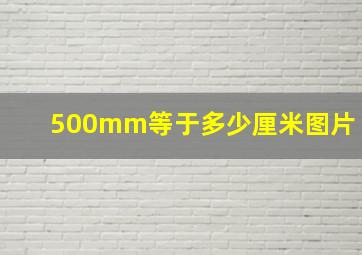 500mm等于多少厘米图片