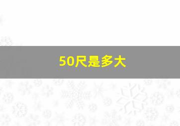 50尺是多大