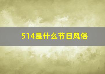 514是什么节日风俗