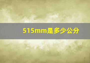 515mm是多少公分