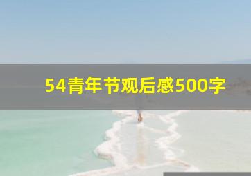 54青年节观后感500字