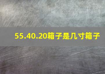 55.40.20箱子是几寸箱子