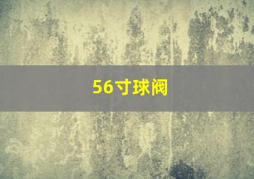 56寸球阀