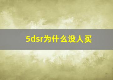 5dsr为什么没人买