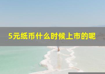 5元纸币什么时候上市的呢