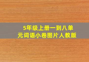 5年级上册一到八单元词语小卷图片人教版