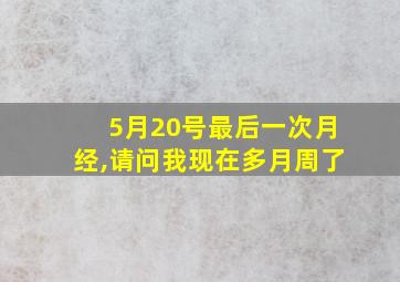 5月20号最后一次月经,请问我现在多月周了