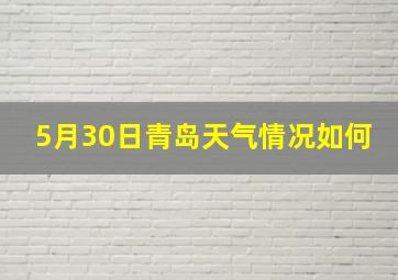 5月30日青岛天气情况如何