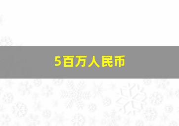 5百万人民币