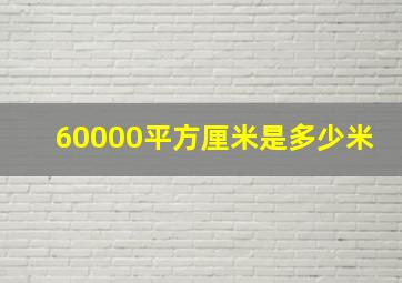 60000平方厘米是多少米