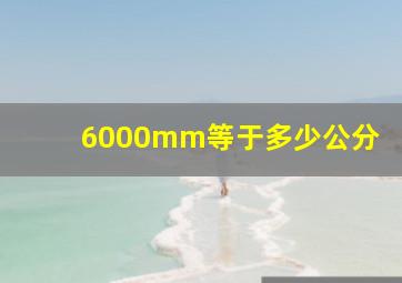 6000mm等于多少公分