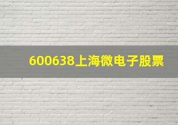 600638上海微电子股票