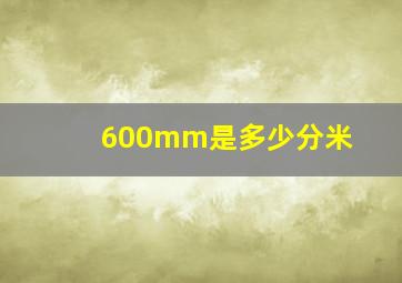 600mm是多少分米