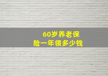 60岁养老保险一年领多少钱