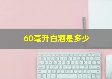 60毫升白酒是多少