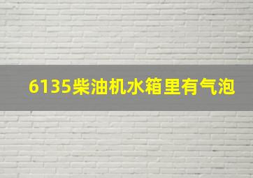 6135柴油机水箱里有气泡