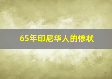 65年印尼华人的惨状