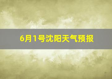 6月1号沈阳天气预报