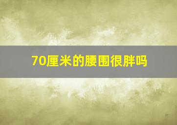 70厘米的腰围很胖吗