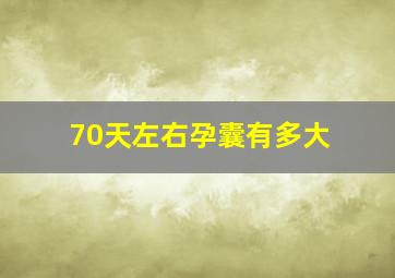 70天左右孕囊有多大