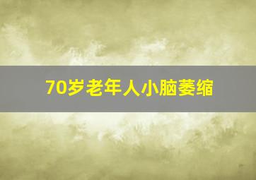 70岁老年人小脑萎缩