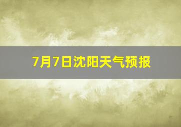 7月7日沈阳天气预报