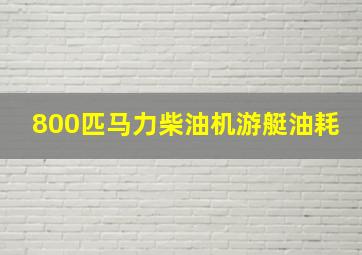 800匹马力柴油机游艇油耗