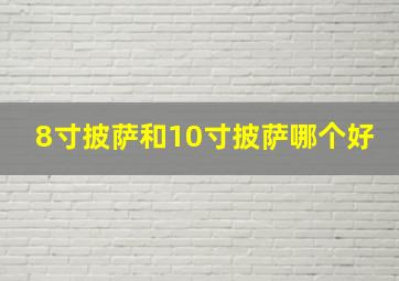 8寸披萨和10寸披萨哪个好