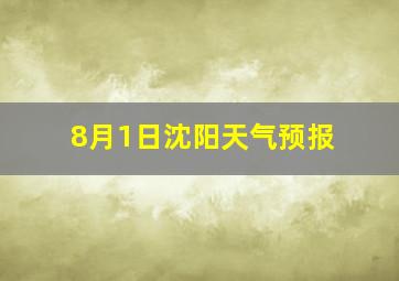 8月1日沈阳天气预报