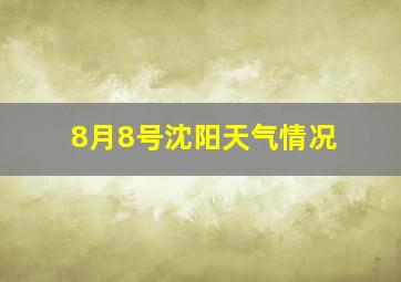 8月8号沈阳天气情况