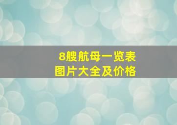 8艘航母一览表图片大全及价格