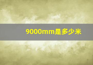 9000mm是多少米