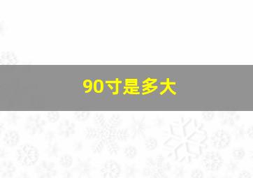 90寸是多大