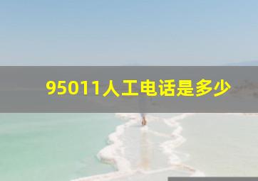 95011人工电话是多少