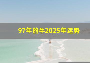 97年的牛2025年运势