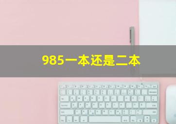 985一本还是二本