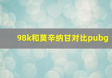 98k和莫辛纳甘对比pubg