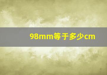 98mm等于多少cm