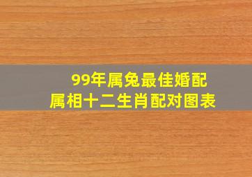 99年属兔最佳婚配属相十二生肖配对图表