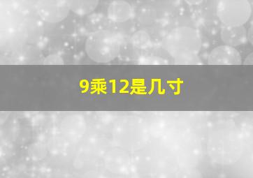 9乘12是几寸