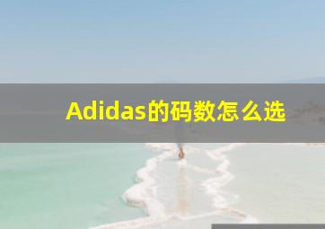 Adidas的码数怎么选