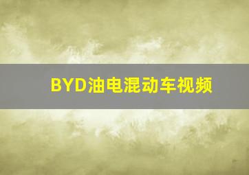 BYD油电混动车视频