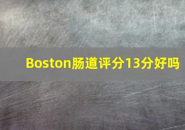 Boston肠道评分13分好吗