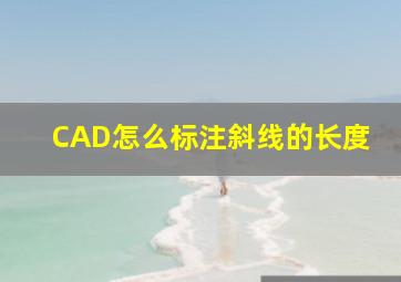 CAD怎么标注斜线的长度