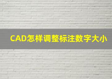 CAD怎样调整标注数字大小