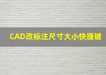 CAD改标注尺寸大小快捷键