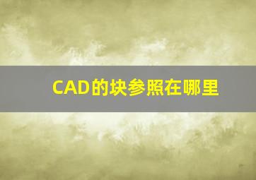 CAD的块参照在哪里